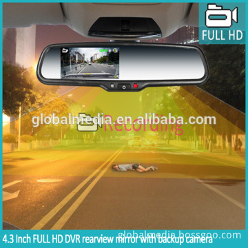 auto dimming car DVR mirror with full hd recording with Gps tracker car rear view mirror monitor for any cars